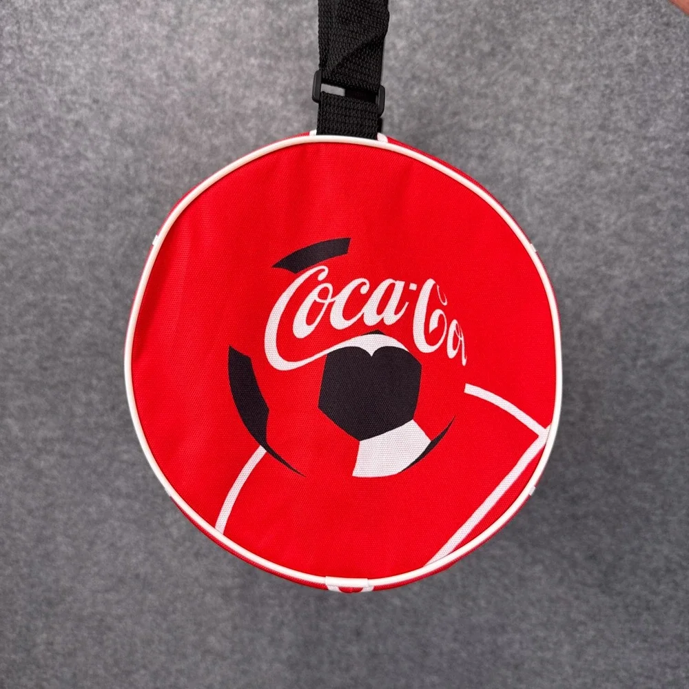 Coca-Cola FIFA World Cup 2026 Red Soccer Field Duffel Bag Gym Travel E03467996